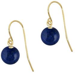 Cadouri si Perle Cercei Aur Galben de 14 karate cu Tortita Deschisa si Pietre Semipretioase Naturale de Lapis Lazuli de 8 mm