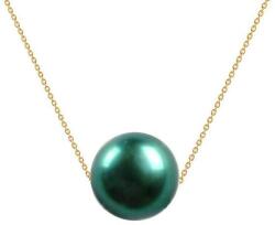Cadouri si Perle Colier Aur cu Perla Naturala Premium Verde Smarald - Cadouri si perle