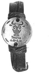 Astromagie Bratara din piele neagra, reglabila, pentru nativii Taur