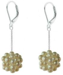 Cadouri si Perle Cercei Lungi Argint Bulgarasi Perle Naturale Albe - Cadouri si perle