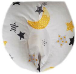 Nichiduta Perna pentru formarea capului bebelusului Yellow Moon White Lenjerii de pat bebelusi‎, patura bebelusi
