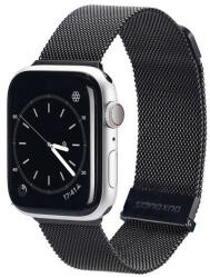 Apple Watch 1-6, SE, SE (2022) (38 / 40 mm) / Watch 7-8 (41 mm), fém pótszíj, mágneses zár, milánói stílus, Dux Ducis Milanese, fekete