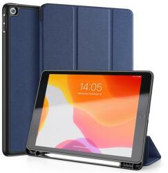 Apple iPad 10.2 (2019 / 2020 / 2021), mappa tok, Smart Case, érintőceruza tartó, Dux Ducis Domo, sötétkék - tok-shop