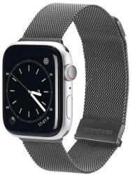 Apple Watch 1-6, SE, SE (2022) (38 / 40 mm) / Watch 7-8 (41 mm), fém pótszíj, mágneses zár, milánói stílus, Dux Ducis Milanese, szürke - tok-shop