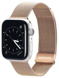 Apple Watch 1-6, SE, SE (2022) (38 / 40 mm) / Watch 7-8 (41 mm), fém pótszíj, mágneses zár, milánói stílus, Dux Ducis Milanese, arany