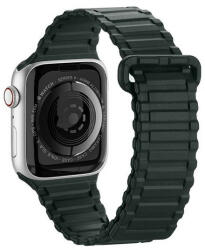 Apple Watch 1-6, SE, SE (2022) (42 / 44 mm) / Watch 7-8 (45 mm) / Watch Ultra (49 mm), szilikon pótszíj, mágneses zár, Dux Ducis Armor, sötétzöld - tok-shop