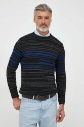 Sisley gyapjúkeverék pulóver férfi, szürke - szürke XL