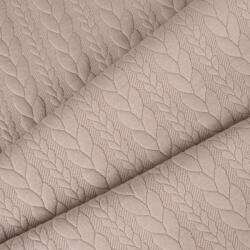 Takoy Kötött anyag / jacquard csavart mintás taupe szín