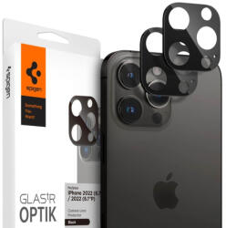 Spigen Optik 2x sticla pentru camerei iPhone 14 Pro / 14 Pro Max / 15 Pro / 15 Pro Max, negru (AGL05273)