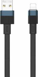 REMAX Flushing RC-C001 USB-A apa - Lightning apa 2.0 Adat és töltőkábel - Fekete (1m) (RC-C001 A-L BLACK)
