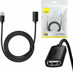 Baseus AirJoy Series USB-A apa - USB-A anya 2.0 Hosszabbító kábel - Fekete (1.5m) (B00631101111-00)