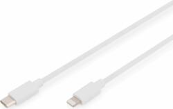 ASSMANN DB-600109-010-W USB-C apa - Lightning apa 2.0 Adat és töltőkábel - Fehér (1m) (DB-600109-010-W)