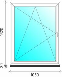  105×132 Bukó-nyíló műanyag ablak (2519)