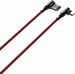 LDNIO LS421 USB-A apa - Micro USB apa 2.0 Adat és töltőkábel - Piros (1m) (LS421 MICRO)