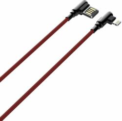 LDNIO LS422 USB-A apa - Lightning apa 2.0 Adat és töltőkábel - Piros (2m) (LS422 LIGHTNING)