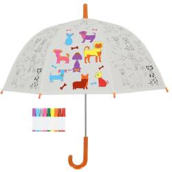 Esschert Design Kifesthető kutyás gyerek esernyő, filctollakkal (KG279) - shopon