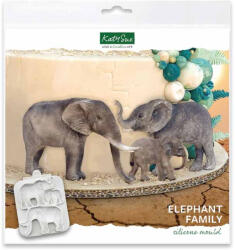 Katy Sue Mulaj Silicon Familia de Elefanti, 3 Subiecte (CF0026) Forma prajituri si ustensile pentru gatit