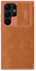 Nillkin Husa pentru Samsung Galaxy S23 Ultra - Nillkin QIN Leather Pro Case - Maro