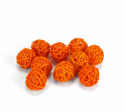 Vessző gömb narancs 3cm 10db/csomag - kosarbolt