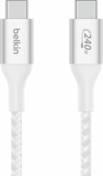 Belkin Boost Charge USB-C apa - USB-C apa 2.0 Adat és töltő kábel - Fehér (1m) (CAB015BT1MWH)