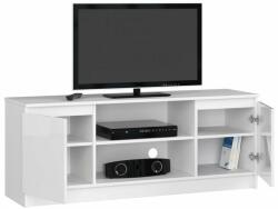 AKORD TV szekrény 140 cm 2D 1P | Fehér Akril (OP0LRTVPOL001)
