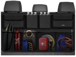 Iso Trade Autós csomagtartó-rendszerező, hátsó üésre rögzíthető, fekete, 87x47 cm