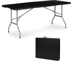ModernHOME Összecsukható Catering Asztal - 153 x 70 cm, HDPE Műanyag Tetejű, Fekete
