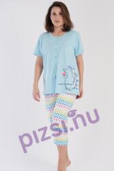 Vienetta Extra méretű halásznadrágos gombos női pizsama (NPI8992 1XL)