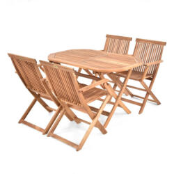 HECHT Mobilier pentru gradina Hecht basic set 4 contine 1 masa si 4 scaune din lemn de Aracia (HECHTBASICSET4)