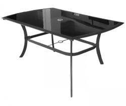 HECHT Masa pentru gradina si terasa HECHT SHADOW TABLE, blat din sticla neagra securizata, cadru din otel-aluminiu, 150 x 90 x 72 cm (HECHTSHADOWTABLE)