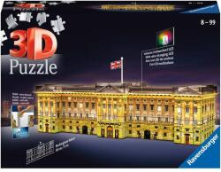 Ravensburger Puzzle 3D Ravensburger din 216 de piese - Palatul Buckingham în noapte, luminat (12529)