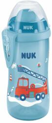 Nuk Pahar cu un pai Nuk - Flexi Cup, 12м+, 300 ml, cu motor de pompieri, albastru (10751083)