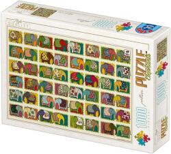 D-Toys Puzzle D-Toys din 1000 de piese - Elefanți (77516)
