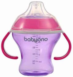 Babyono O ceașcă care nu se scurge, cu vârf moale Babyono - 180 ml, roz (5901435414200)