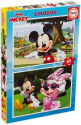 Educa Puzzle Educa din 2 x 20 de piese - Mickey si prietenii, tip 2 (EDU18884) Puzzle