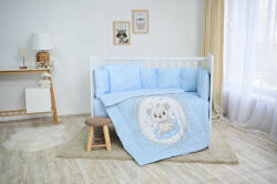 Lorelli Set de lenjerie de pat din 5 piese Lorelli - Cu balustrade, Ursuleț, albastru (20800085901)