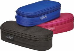 Herlitz Penar școlar oval Herlitz - Cu 1 fermoar, 3 culori, asortiment (10515534) Penar