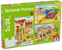 Schmidt Spiele Puzzle Schmidt 3 in 1 - In ferma (56216)