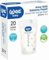 Wee Baby Pungă de lapte matern Wee Baby - 20 bucăți, 200 ml (558)