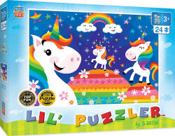 Masterpieces Puzzle pentru copii Master Pieces din 24 de piese - Rainbow unicorns (11944)