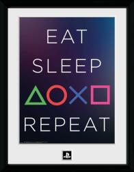 GB eye Afiș înrămat GB eye Games: PlayStation - Eat, Sleep, Repeat (PFC3234)