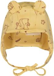 Bio Baby Pălărie din bumbac Bio Baby - Cu animale din pădure, 0-4 luni, galben (97222932)