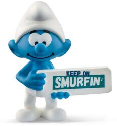 Schleich Figurină Schleich The Smurfs - Ștrumf cu semnul "Smurf (20843-73020) Figurina