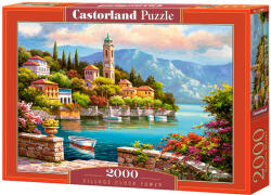 Castorland Puzzle Castorland din 2000 de piese - Turnul cu ceas din sat (C-200696)