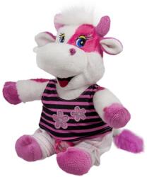 Amek Toys Jucărie de pluș Amek Toys - Vacă roz cu bluză, 25 cm (41216)