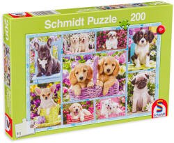 Schmidt Spiele Puzzle Schmidt din 200 de piese - Puppies (56162)