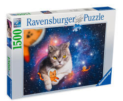 Ravensburger Puzzle Ravensburger din 1500 de piese - Pisicile zboară în spațiu (17439) Puzzle