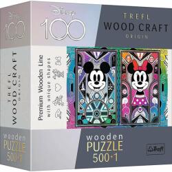 Trefl Puzzle din lemn Trefl din 500+1 piese - Mickey și Minnie Mouse (20182) Puzzle