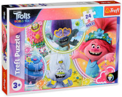 Trefl Puzzle Trefl din 24 maxi piese - Lumea muzicală a trolilor (14318) Puzzle