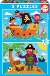 Educa Puzzle Educa din 2 x 20 de piese - Pirates (EDU17149) Puzzle